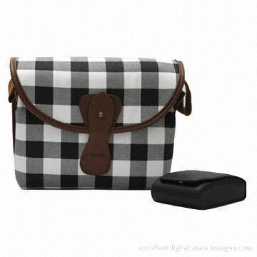 SLR Canvas Camera Bag, Made of Genuine Leather Material with Leather